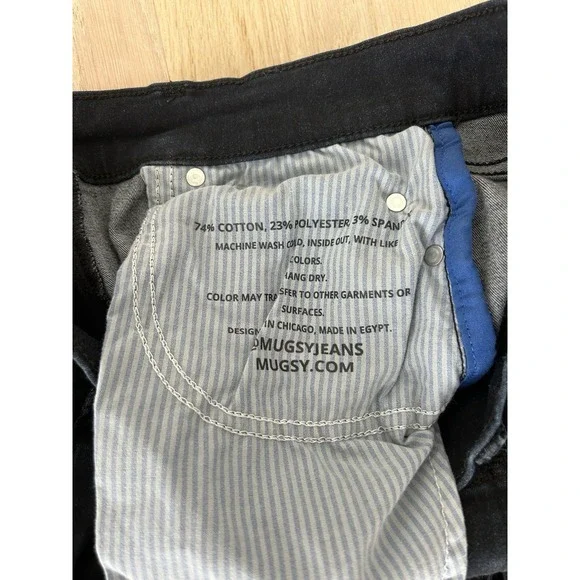 MUGSY Darkest Blues Stretch Blue Jeans Style FLX5NDB Sz 30 Slim - Picture 4 of 6